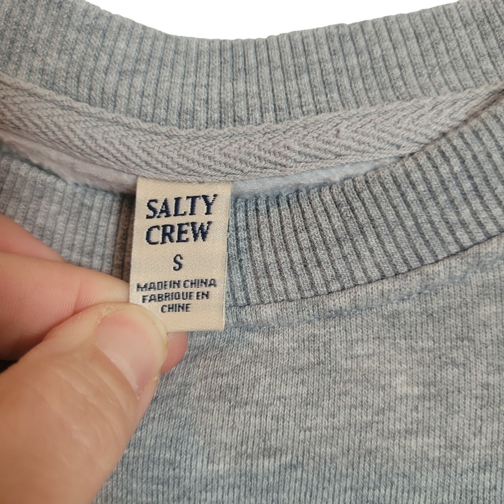 Salty Crew Womens Gray Graphic Sweatshirt Find Refuge In The Sea Size S Small - Picture 7 of 11